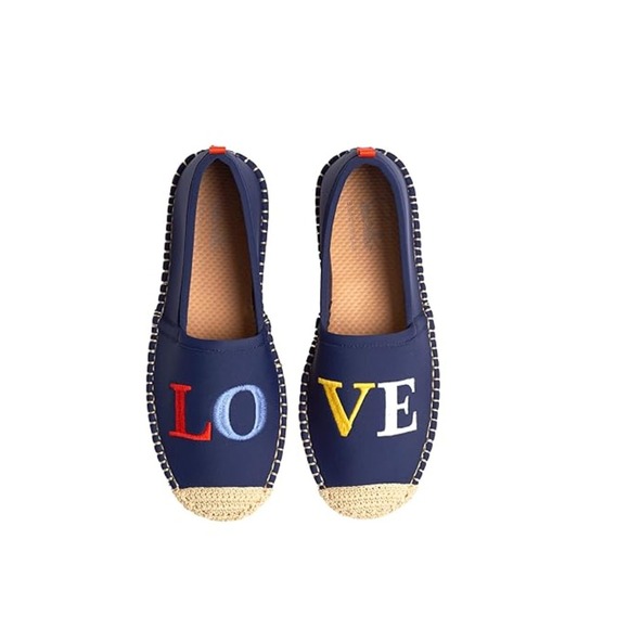 G-Star Shoes - NWT Seastar Beachwear 'Love' Beachcomber embroidered Espadrilles Shoes  W11 Navy